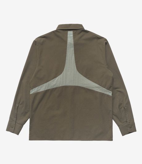 Metalwood Studio Paneled Work Shirt Olive