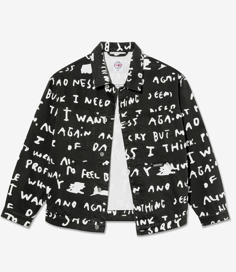 Polar Skate Co Patrik Jacket Sad Notes Black/White