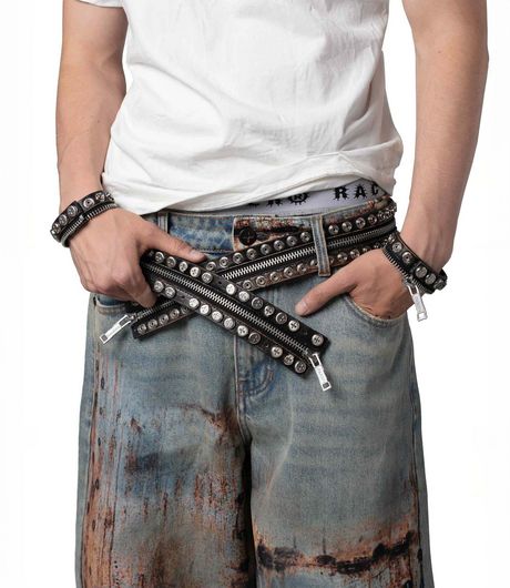 Racer Worldwide Split Button Belt Black