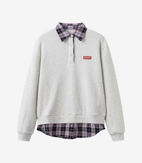 SSSTUFFF Layered Shirt Crewneck Pink