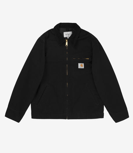 Carhartt WIP OG Detroit Jacket 'Dearborn' Canvas Black/Black Rinsed