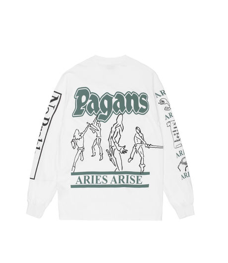 Aries Warriors LS T-Shirt Whte