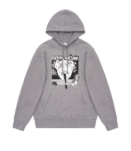 Fucking Awesome Face Reality Hoodie Grey Heather