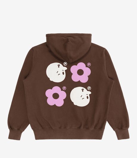 Pawa Speed Sports Multi Monogram Hooded Sweatshirt Chocolate