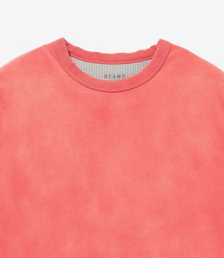 BEAMS Layered Fade Long-Sleeve T-Shirt Red