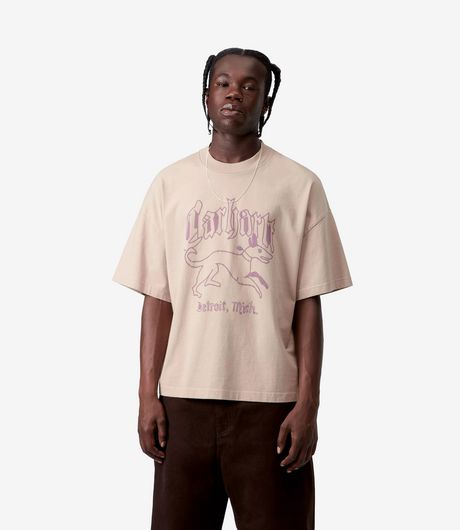 Carhartt WIP S/S Hackwork T-Shirt Fleur De Sel Heavy Stone Wash