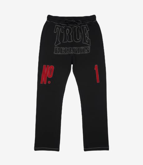 True Religion True No. 1 Big T Sweatpants Jet Black