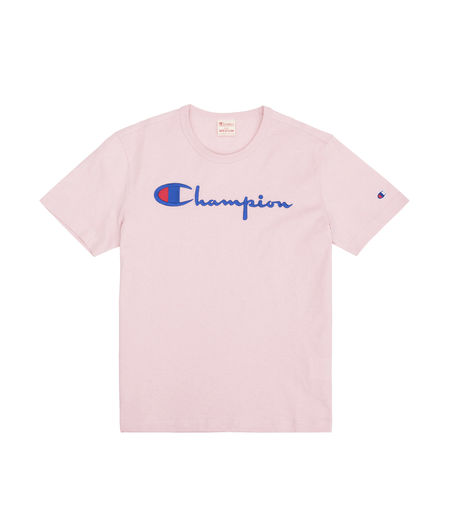 Champion Script Chest Logo Tee Light Pink