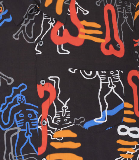 Aries Dude Bowling Shirt Black