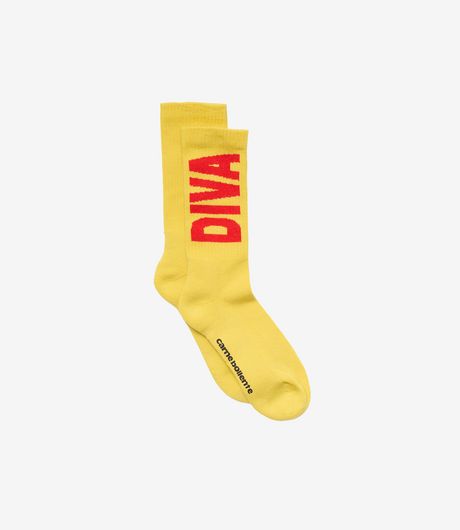 Carne Bollente Diva Down Below Socks Yellow