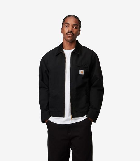 Carhart WIP Detroit Jacket Dearborn Canvas Black/Black Rinsed
