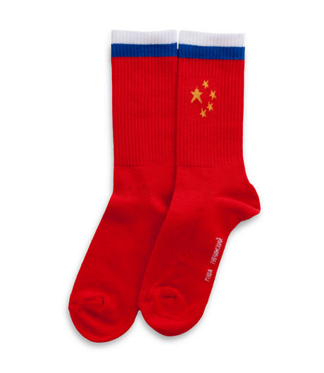 Gosha Rubchinskiy Flag Print Sport Socks