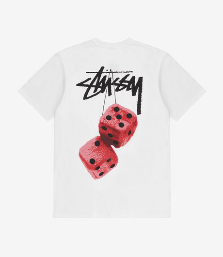 Stussy Fuzzy Dice Tee White