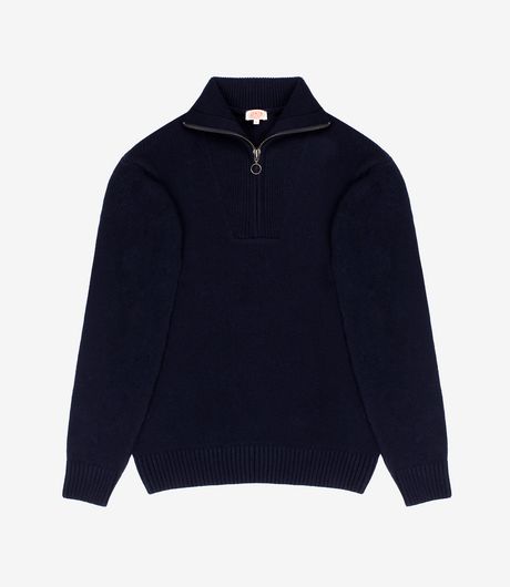 Armor-Lux Heritage Trucker Neck Sweater Navy
