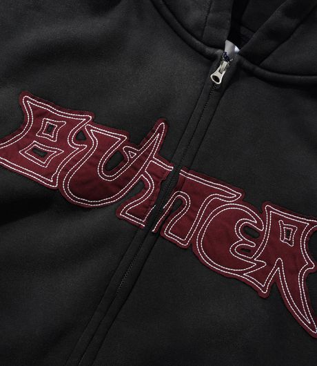 Butter Goods Encounter Zip-Thru Hood Washed Black