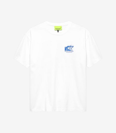 New Amsterdam Surf Association Beach Sign Tee White