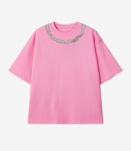 SSSTUFFF Necklace Puff Tee Pink
