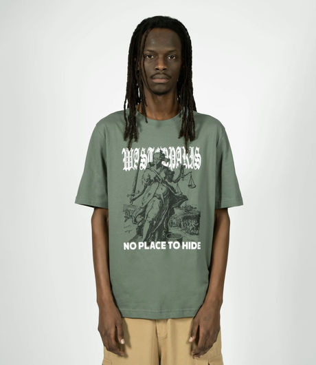 Wasted Paris Sentence T-Shirt Lichen Green