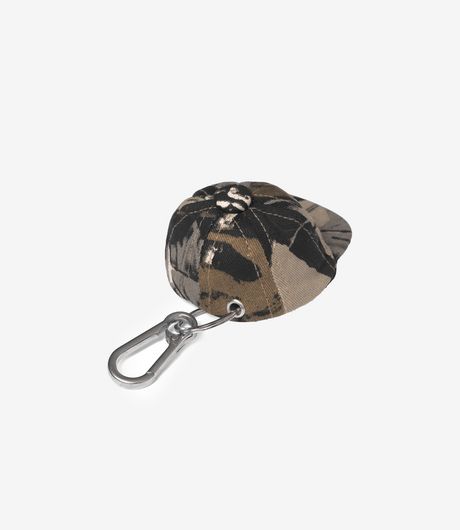 Metalwood Studio Camo Hat Keychain Real Leaf Camo