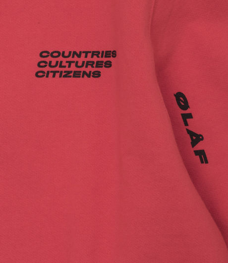 Olaf Hussein ØLAF Zip Mock Sweater Red/Black