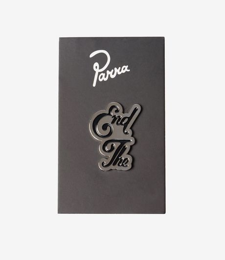 by Parra End The Enamel Pin Black