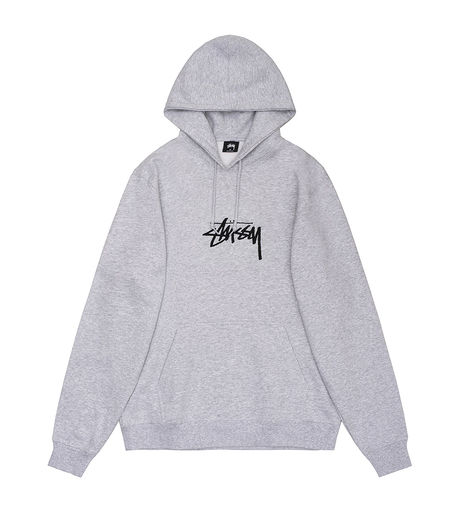 Stussy Stock Logo App. Hoodie Ash Heather