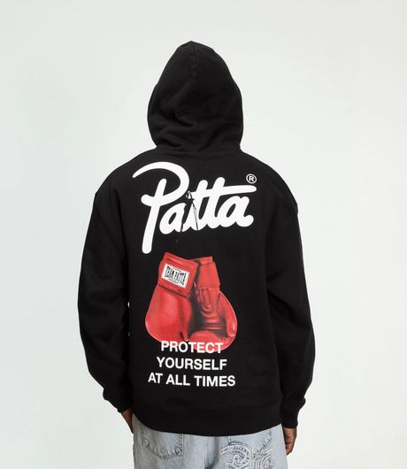 Patta Protect Yourself Hooded Sweater Black