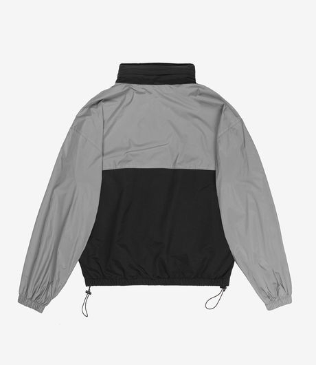 Awake NY 3M Logo Printed Nylon Zip Up Shell Black/Silver