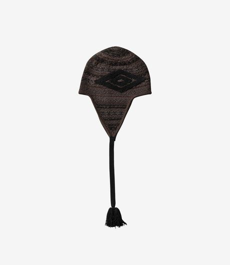 Umbro Fair Isle Beanie Black/Brown