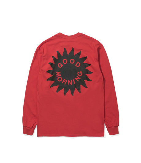 Good Morning Tapes The Goddess is Dancing LS Tee Red
