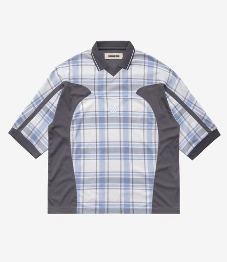 Metalwood Studio Paneled 3/4 Sleeve Polo Ice