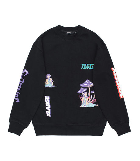 Jungles x X-Large Relaxed Woman Crew Neck Sweat Black