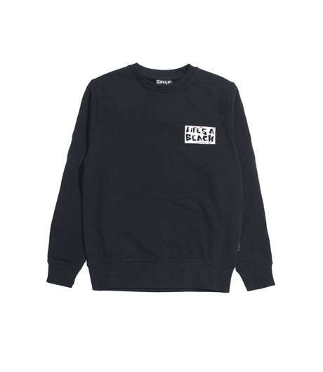 Life's a Beach LAB Logo Crew Black 