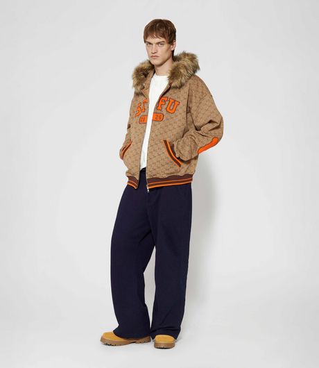 SSSTUFFF Gusssi Zip Up Hood Brown 