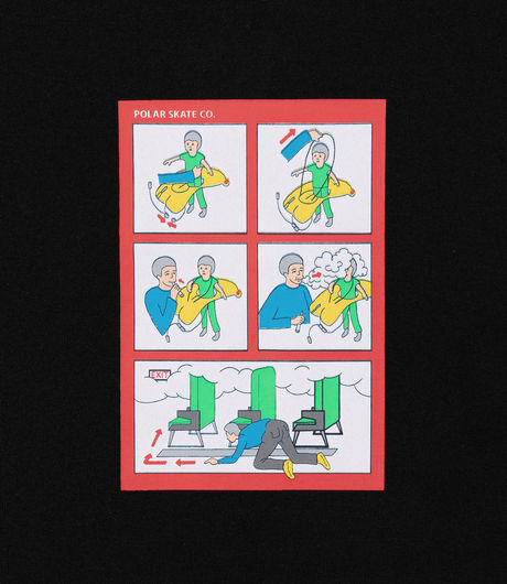 Polar Skate Co Safety on Board LS Tee Black