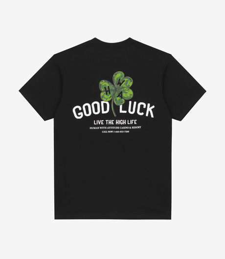 Human With Attitude Good Luck Tee Black