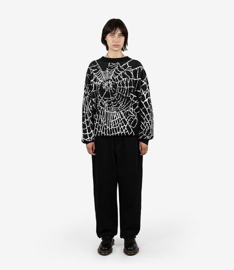 Wasted Paris Grid Sweter Black/White