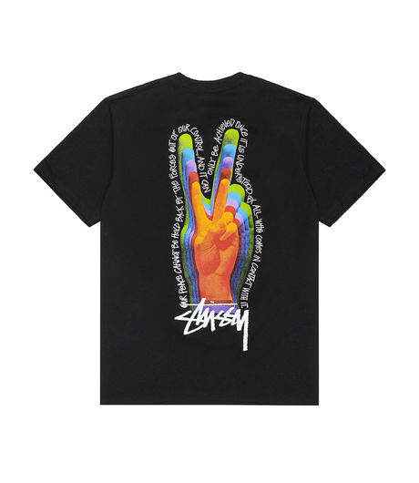 Stussy Peace Sign Tee Black