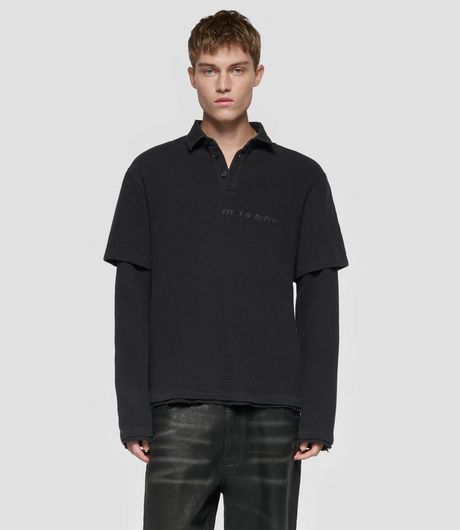 MISBHV Layered Polo Longsleeve Washed Black