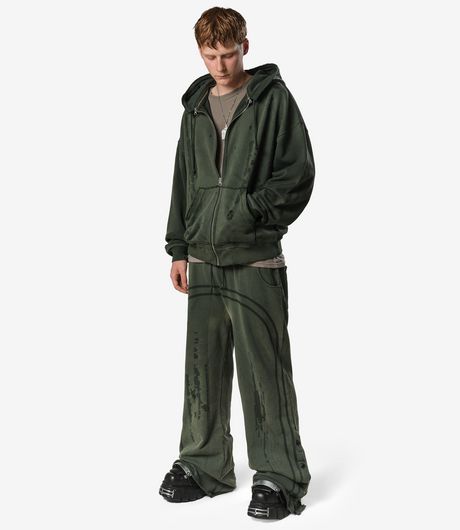 Racer Worldwide Faded Track Hoodie Green