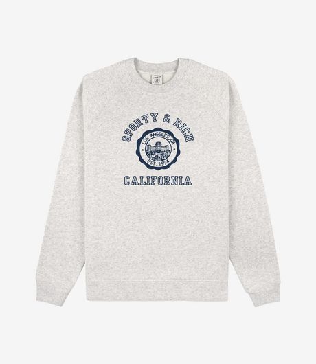 Sporty & Rich California Emblem Soft Crewneck Heather Grey