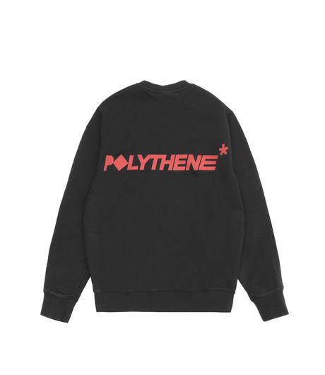 Polythene Optics CN01 Logo Crewneck Sweater Washed Black 
