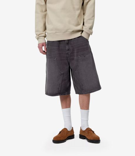 Carhartt WIP OG Aden Double Knee Short Bradenton Denim Black Grind Wash