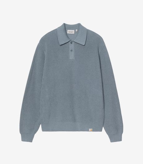 Carhartt WIP L/S Miles Polo Shady Blue