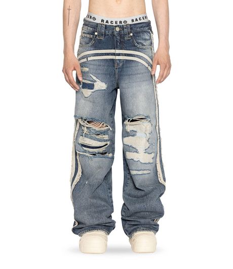 Racer Worldwide Track Jeans Blue