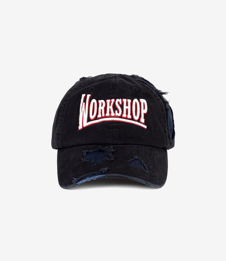032c Victor Distressed Cap Black/Dark Blue