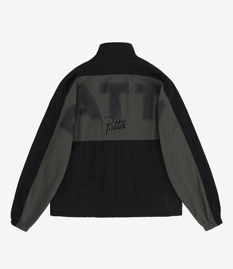 Patta Athletic Track Jacket Black/Charcoal Gray