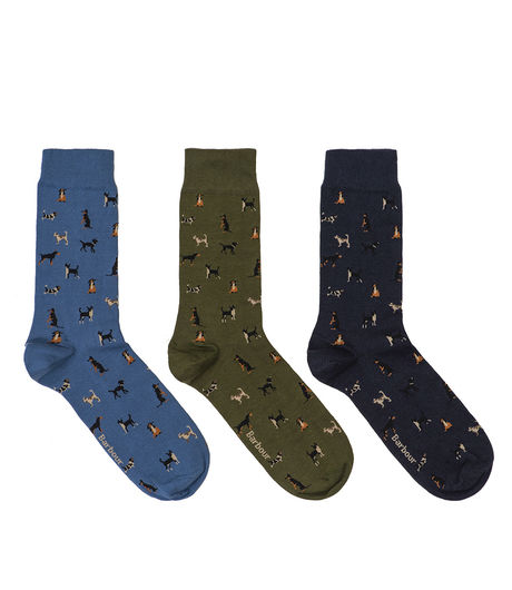 Barbour Dog Motif Socks Gift Box