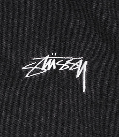 Stussy Big Stock LS Mock Black
