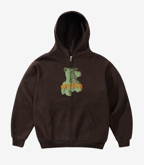 Butter Goods Teddy Bear Zip-Thru Hood Dark Brown